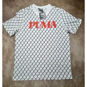 PUMA Mens Timeout Short Sleeve TEE T-Shirt Puma White Medium NWT